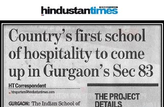 Country's first school of hospitality to come up in Gurgaon's Sect 83'